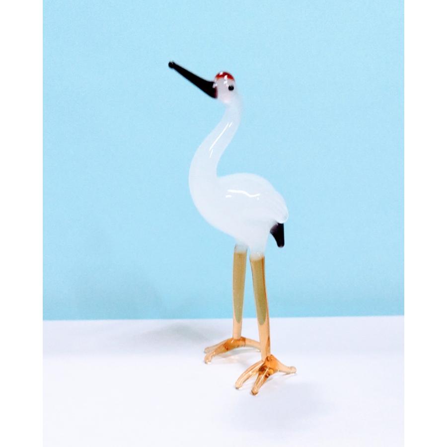 ガラス細工 ツル2羽セット(L) ミニチュア 置物 雑貨 動物 鳥 鶴 ガラス細工 ツル2羽セット(L) ミニチュア 置物 雑貨 動物 鳥 鶴