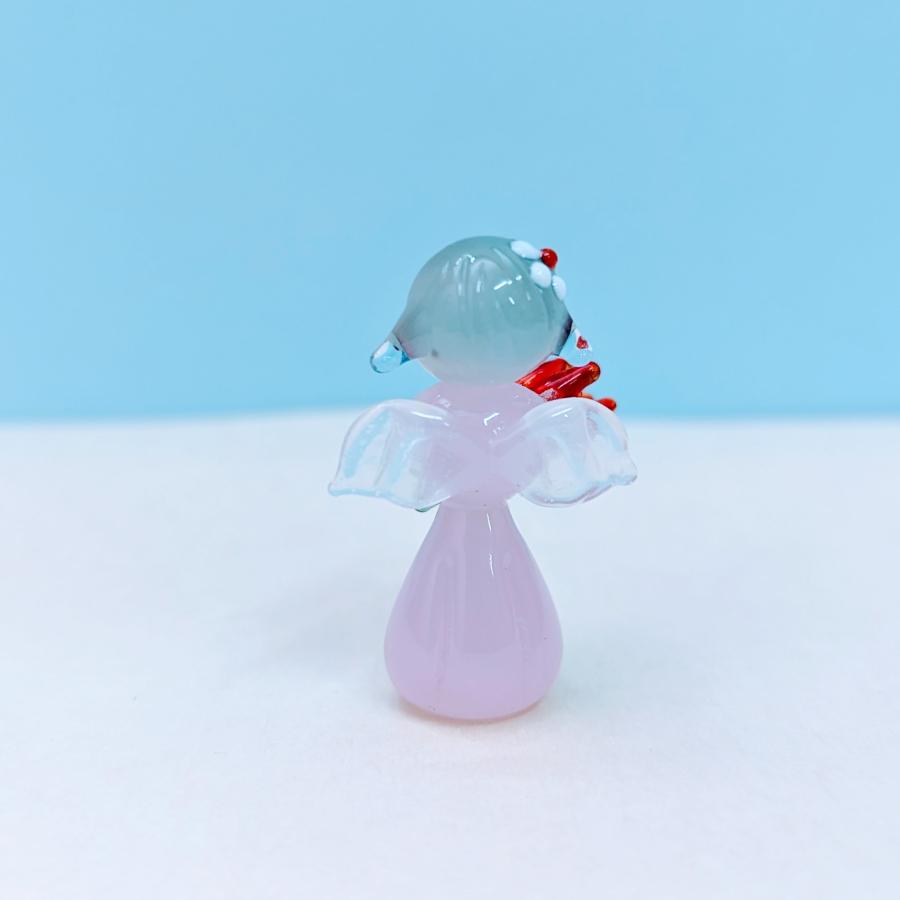 ガラス細工 花の妖精（チューリップ赤）ミニチュア 雑貨 置物 小物