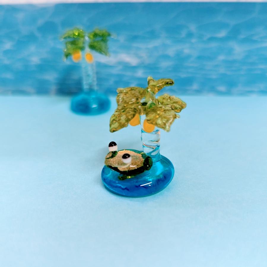 ヤシの木ガラス細工ミニチュア