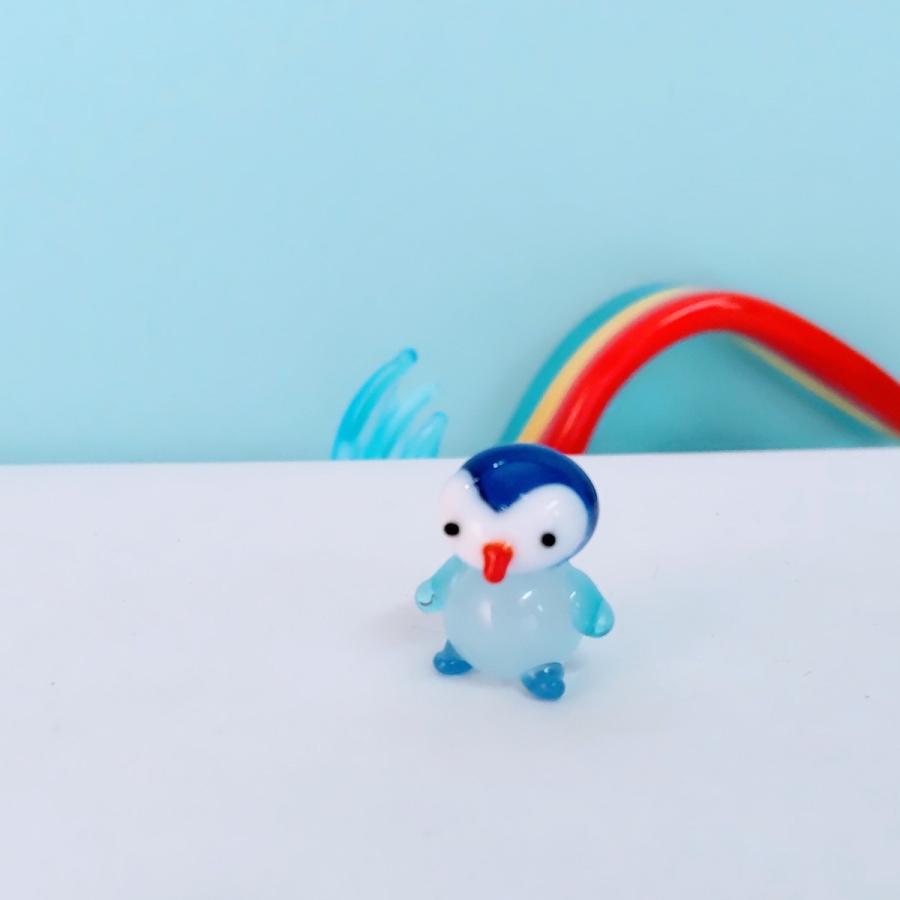 ガラス細工 ペンギン（ミニ）ミニチュア 置物 雑貨 水族館 海