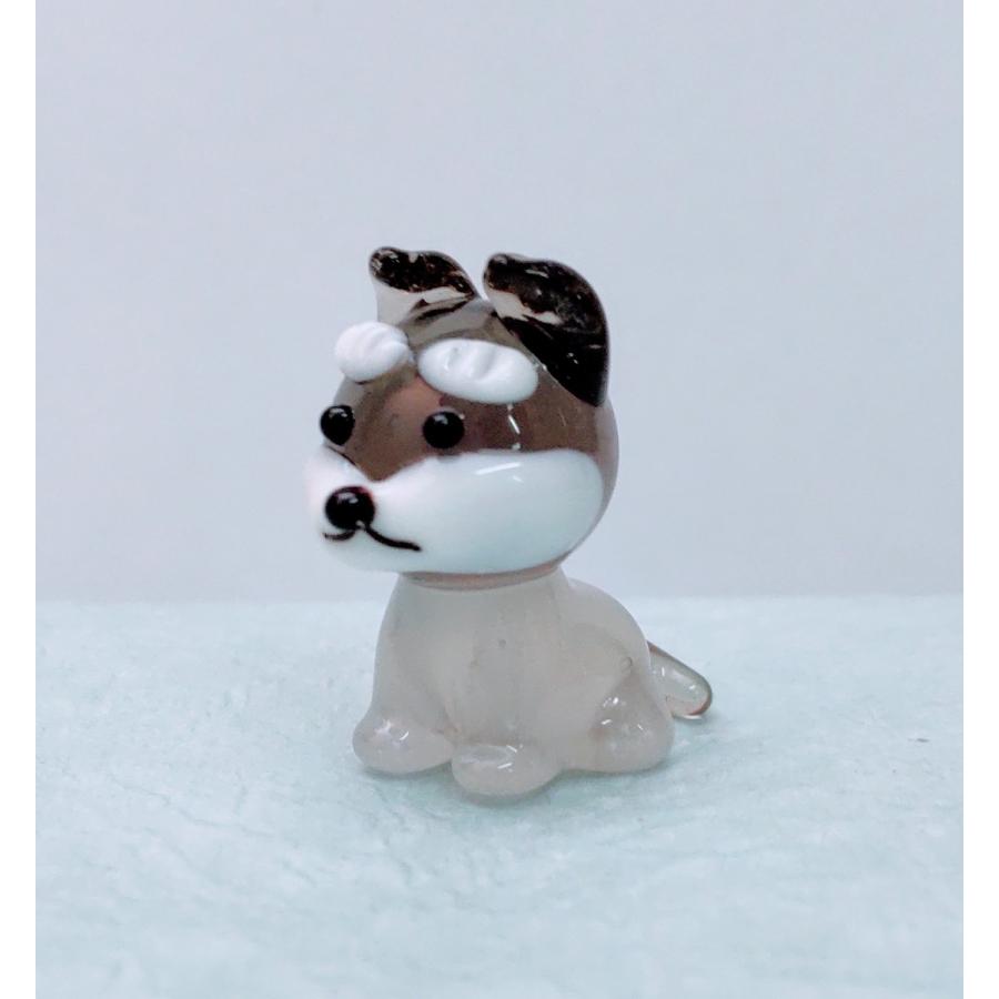 ガラス細工 シュナウザー（M）ミニチュア 置物 雑貨 犬 : きたのガラス