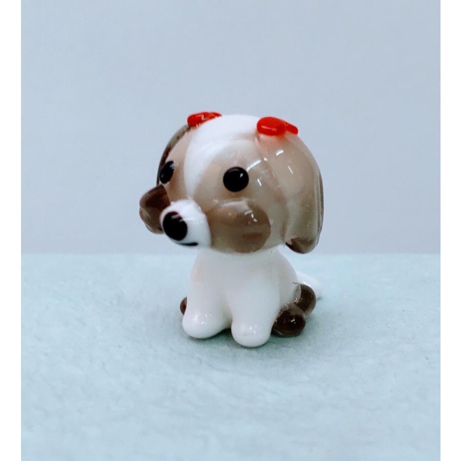 ガラス細工 シーズー（M）ミニチュア 置物 雑貨 犬 : きたのガラス工芸