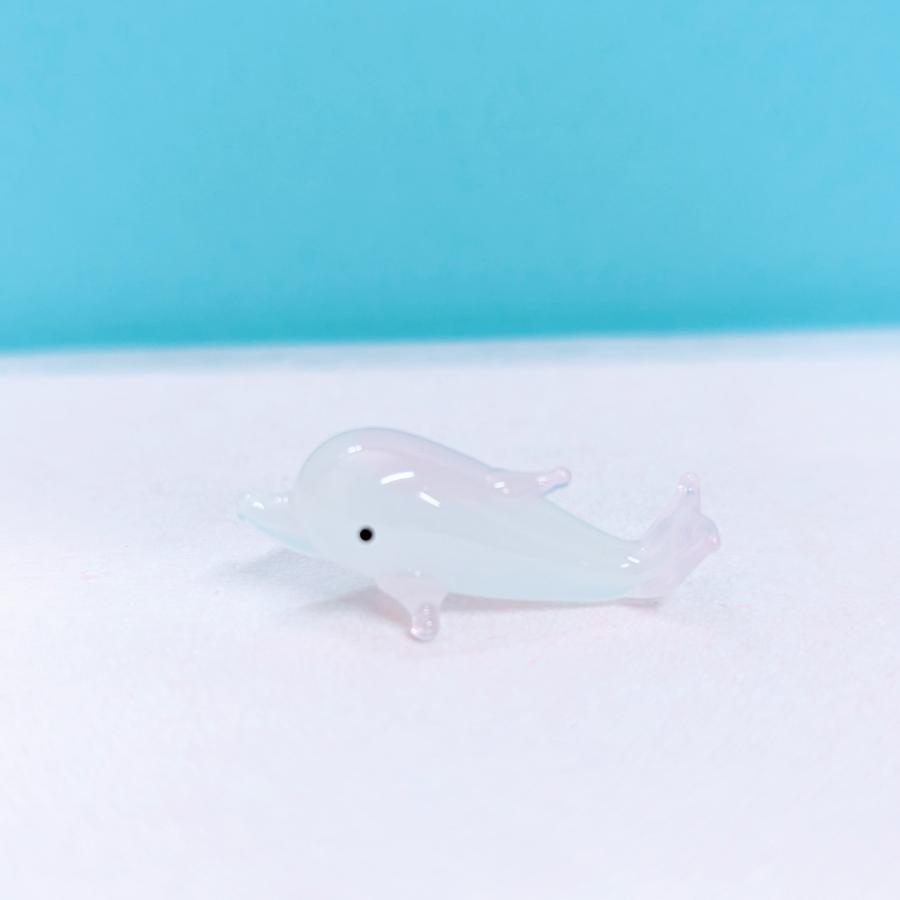 ガラス細工 イルカ（S) ピンク ミニチュア 置物 雑貨 水族館 海 小物