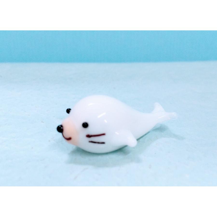ガラス細工 アザラシ (S) ミニチュア 置物 雑貨 あざらし 海