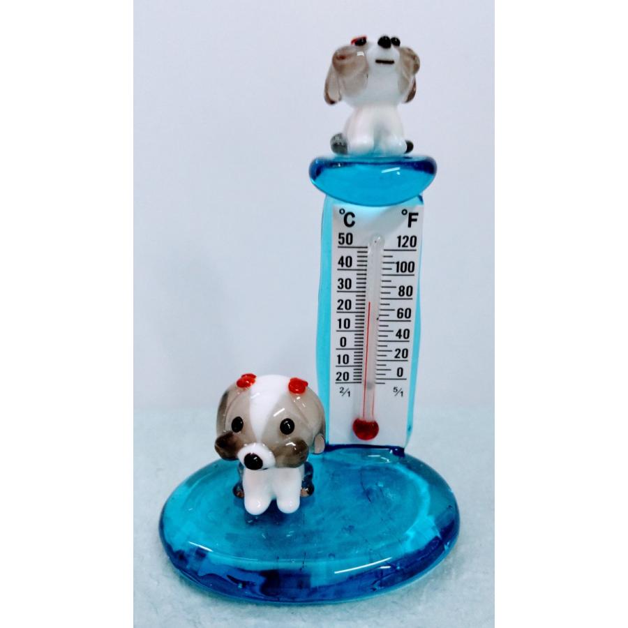 ガラス細工 温度計 シーズー ミニチュア 置物 雑貨 犬 Gtm360 Com