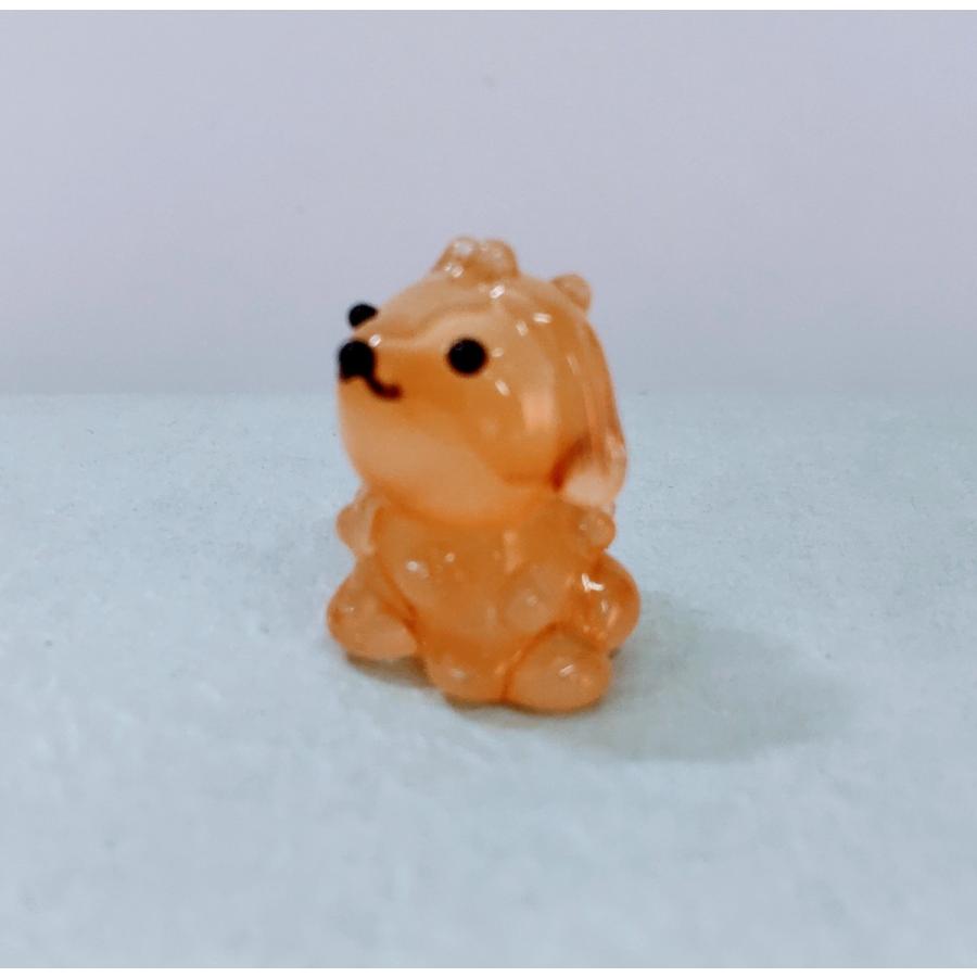 ガラス　犬　プードル　置物　工芸　昭和　ビンテージ　レトロ　ガラス細工 ガラス細工 トイプードル（S）ミニチュア 置物 雑貨 犬 小物 動物