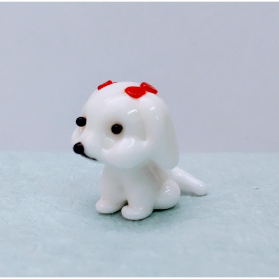 ガラス細工 マルチーズ(S)ミニチュア 置物 雑貨 犬 : きたの ガラス細工 マルチーズ(S)ミニチュア 置物 雑貨 犬 : きたの