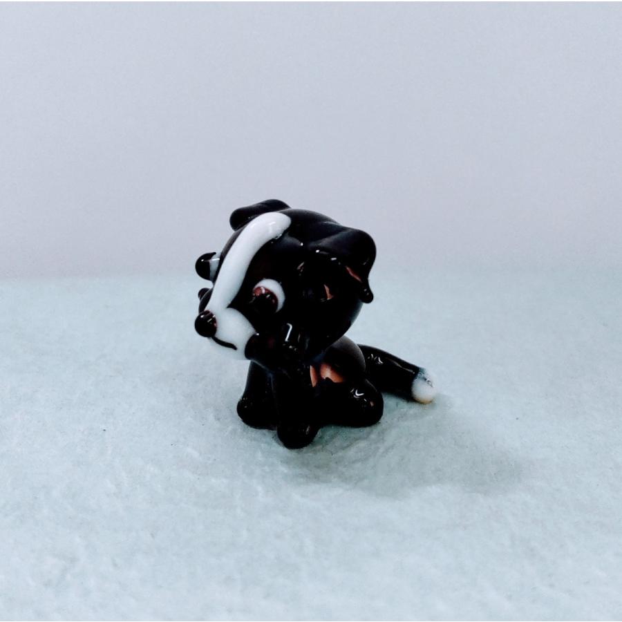 ガラス細工 ボーダーコリー（ミニ）ミニチュア 置物 雑貨 犬 小物 動物