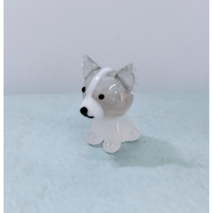 ガラス細工 パピヨン（S）ミニチュア 置物 雑貨 犬 小物 動物 : きたの