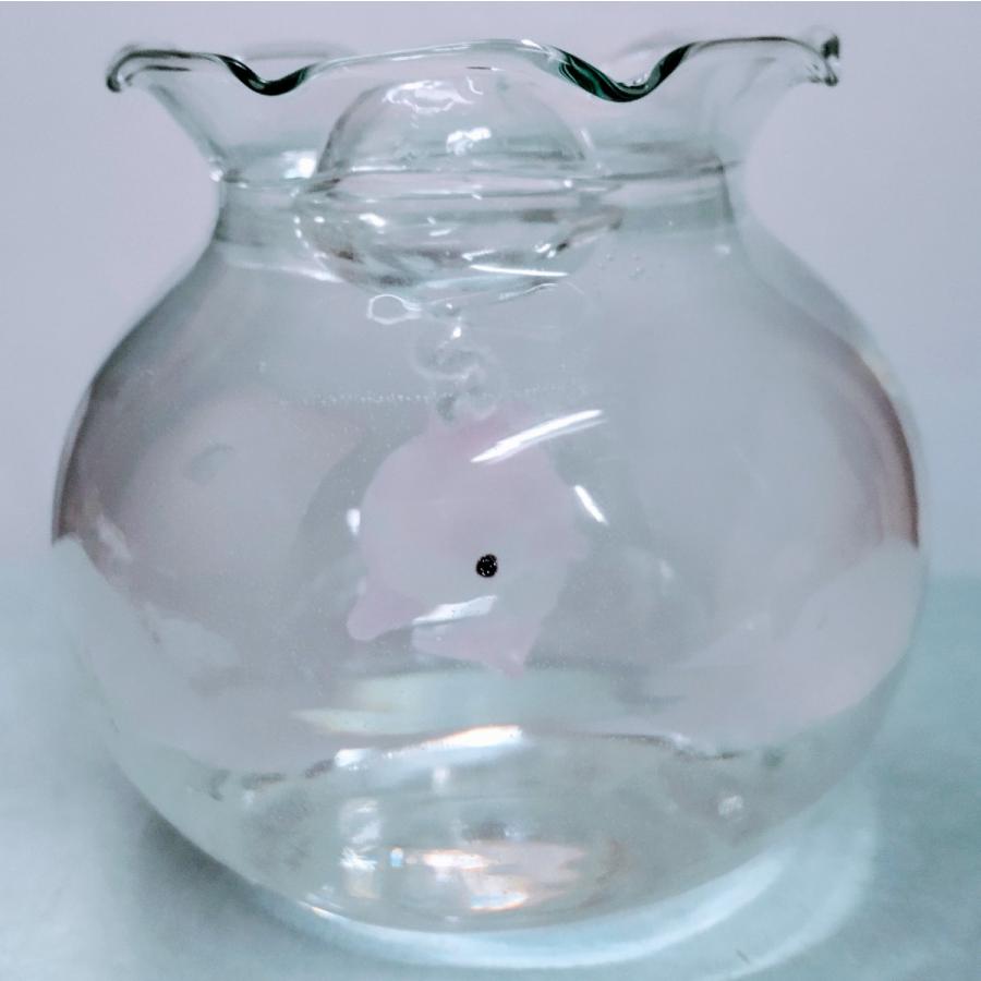 ガラス細工 浮き玉 イルカ ピンク ミニチュア 雑貨 水槽 : きたの