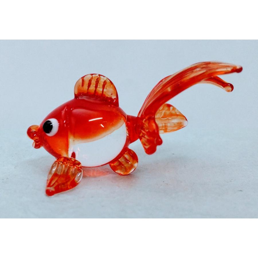 ガラス細工 金魚 赤(L)ミニチュア 置物 雑貨 夏 魚 : きたの ガラス細工 金魚 赤(L)ミニチュア 置物 雑貨 夏 魚 : きたの