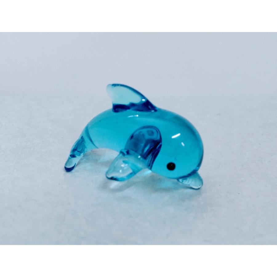 ガラス細工 イルカ（S) ミニチュア 置物 雑貨 水族館 海 小物
