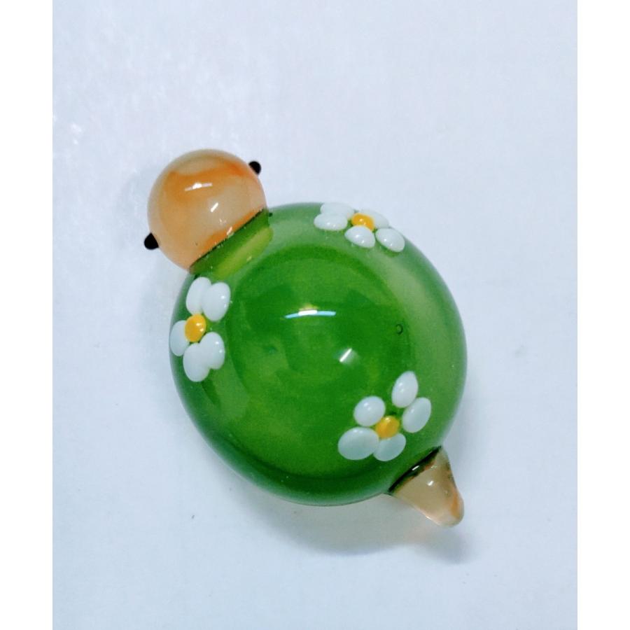 ガラス細工　かめ カメ 置物 ガラス細工 ミニチュア 雑貨 水族館グッズ フォーカート 花