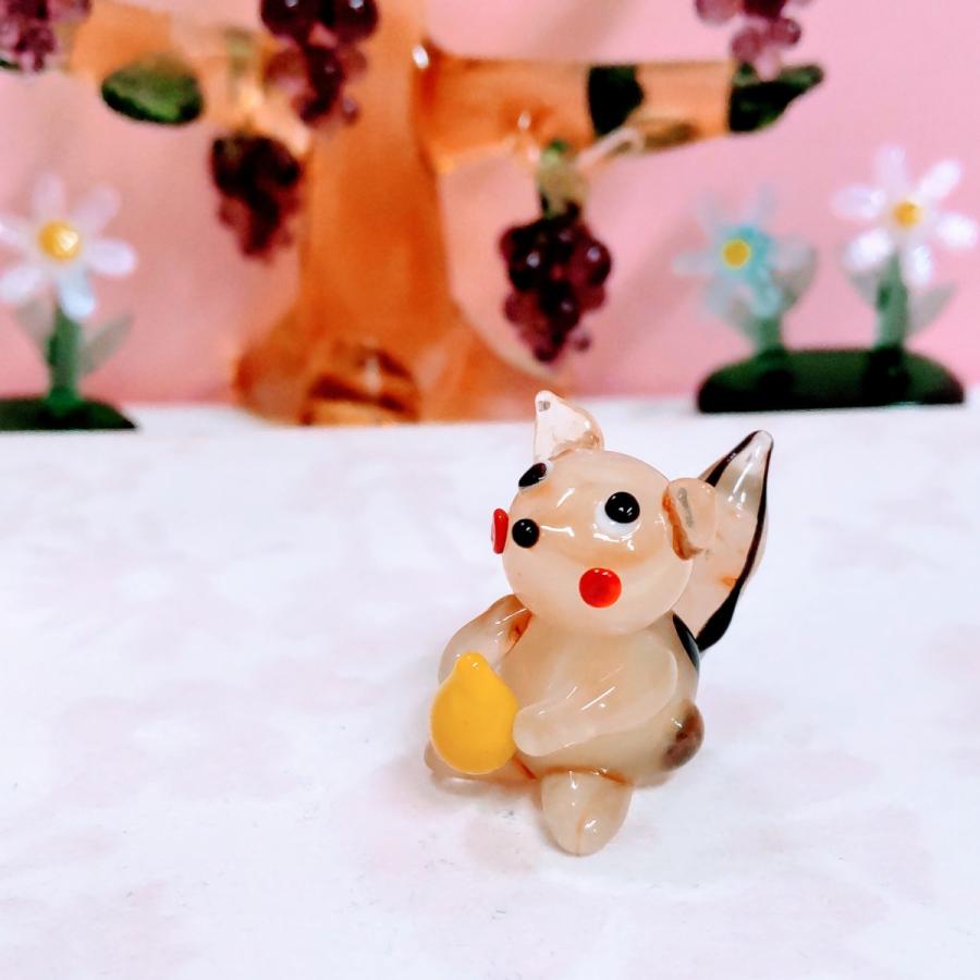 リス ガラス細工 ミニチュア 【公式通販】