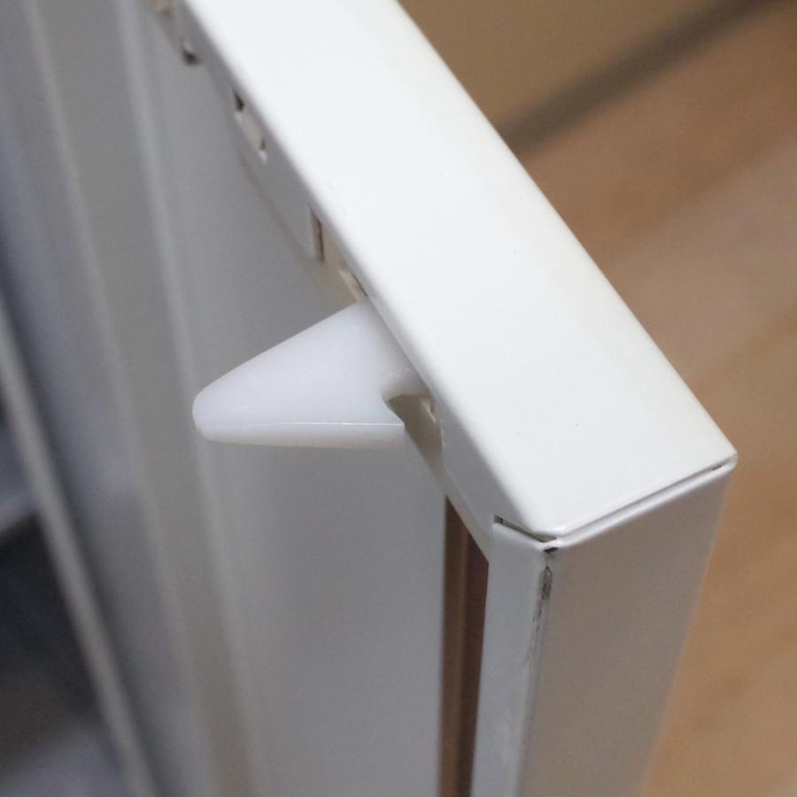 上下書庫セット　ホワイト　鍵あり　800ｘ400ｘ1500　オカムラ製ヴィラージュ　多少日焼けあり オカムラ Okamura 3段ラテラル書庫 レクトライン 4KG5ZB Z13 ニュー