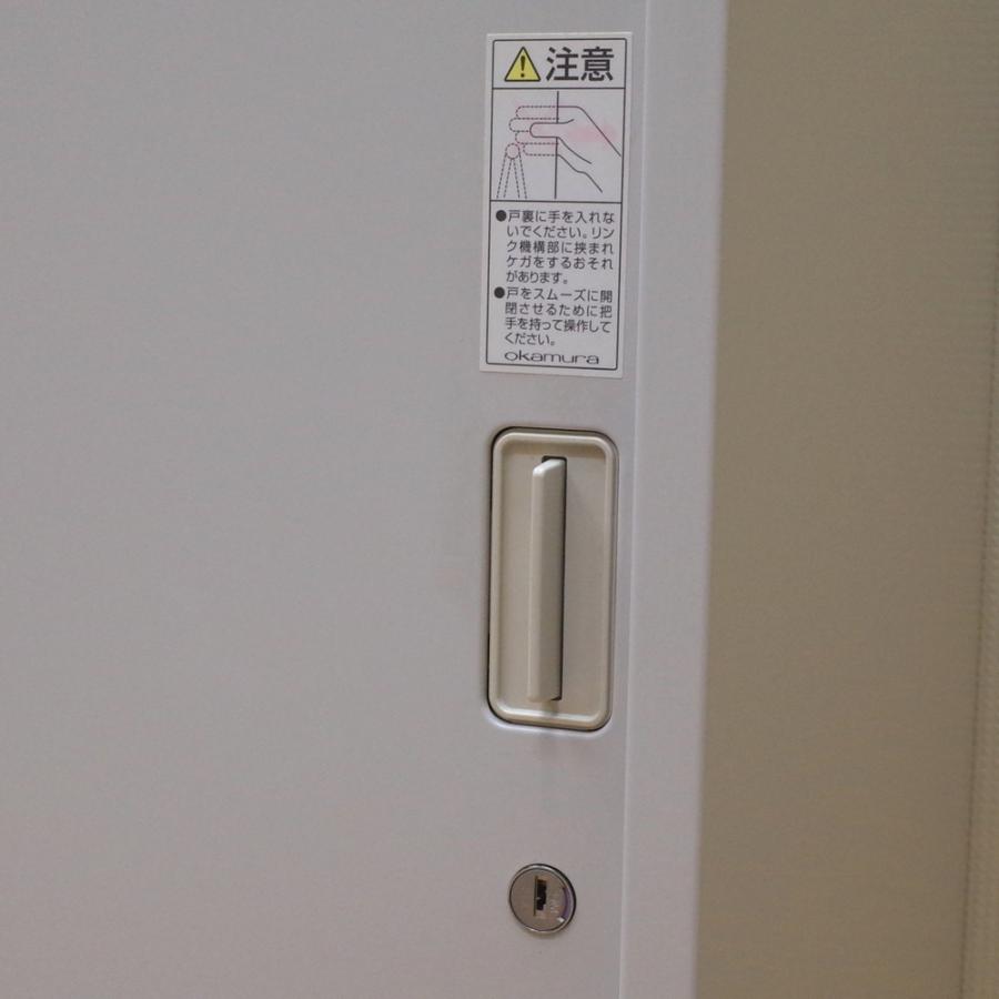 オカムラ（okamura） キャビネット レクトライン 上下書庫 両開き 引き 