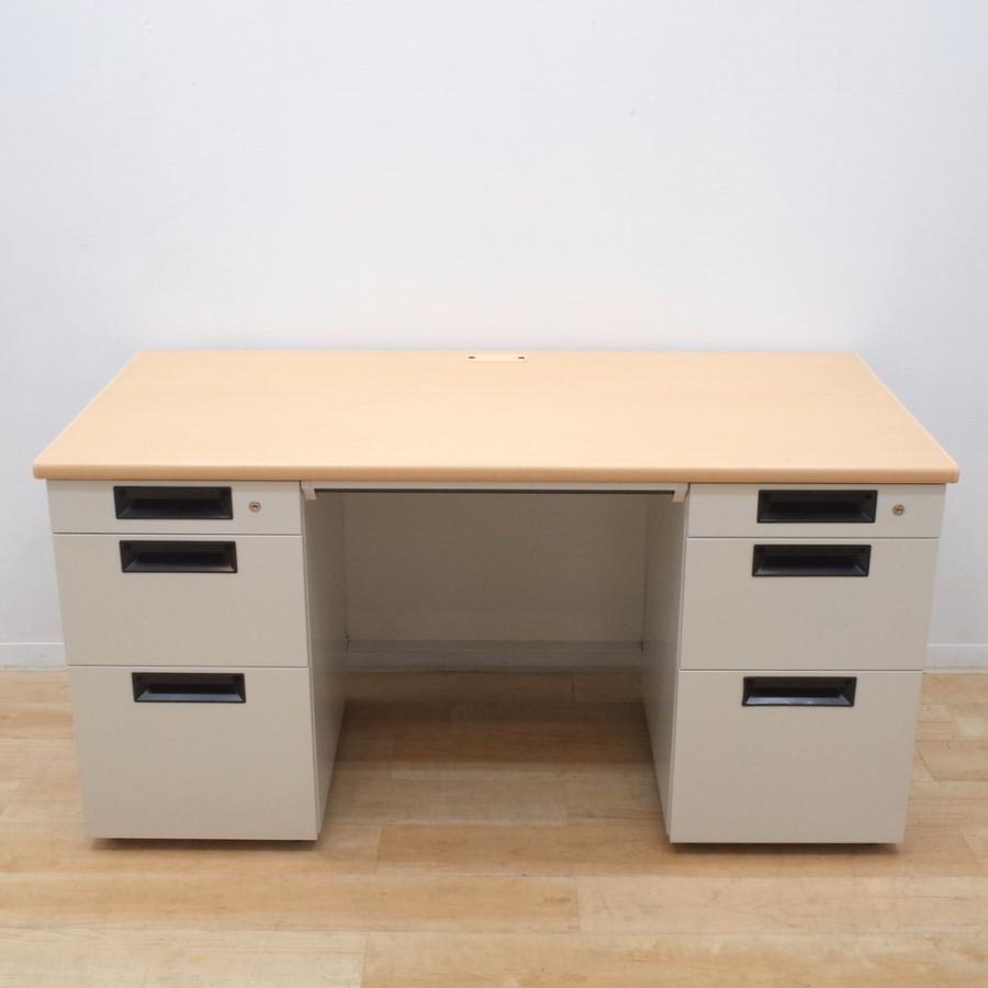 プラス　スチール事務机両袖！送料込み！！ PLUS（プラス） オフィスデスク フラットライン SP-T147 両袖デスク 幅