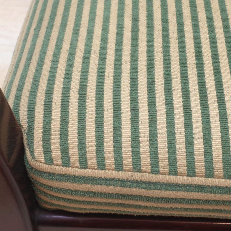 【廃盤品】 MORISHIGE　モリシゲ　ダイニングチェア　ストライプ柄　椅子 ダイニングチェア モリシゲ MORISHIGE ストライプ グリーン/ダーク