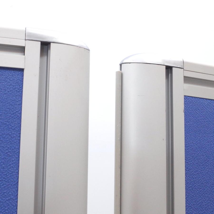 2連ローパーテーション W1800 D390 H1835 自立式 ブルー 衝立 間仕切り