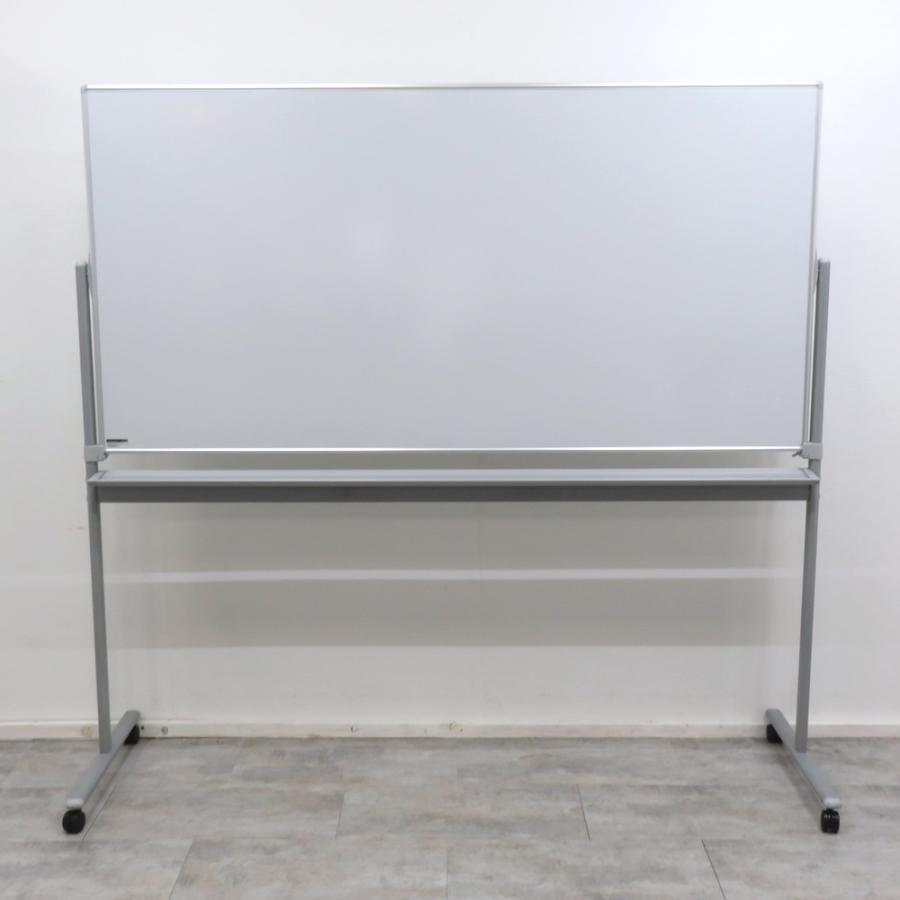 正規品販売!正規品販売!自立式両面ホワイトボード オカムラ 43801A H01移動式 可動式 ロック付きキャスター 脚付 ペントレー付 白板 YH7948 中古 ホワイトボード、黒板 馬印 MAJI series(マジシリーズ)片面脚付 スチールホワイト 無地ホワイトボード W1872×D610×H1810mm MV36TN