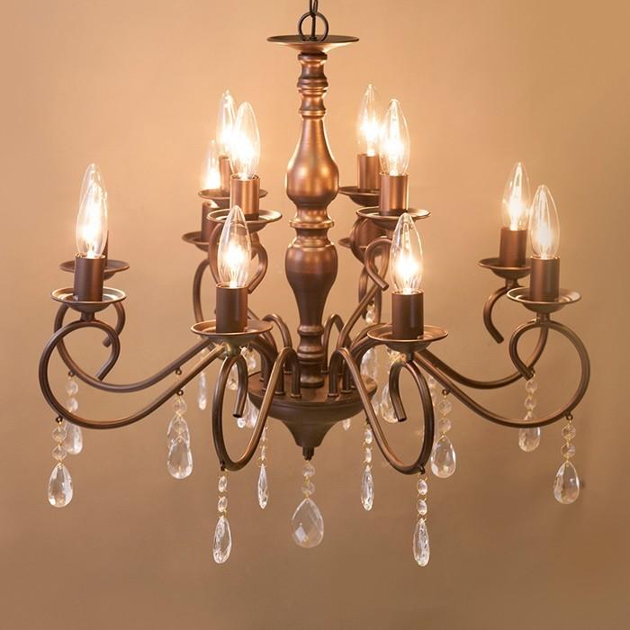 シャンデリア 照明 LED電球対応 天井照明 ノックダウン 12灯 Bianca