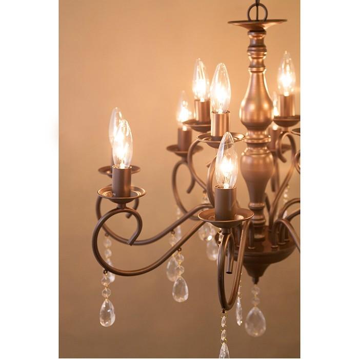 シャンデリア 照明 LED電球対応 天井照明 ノックダウン 12灯 Bianca