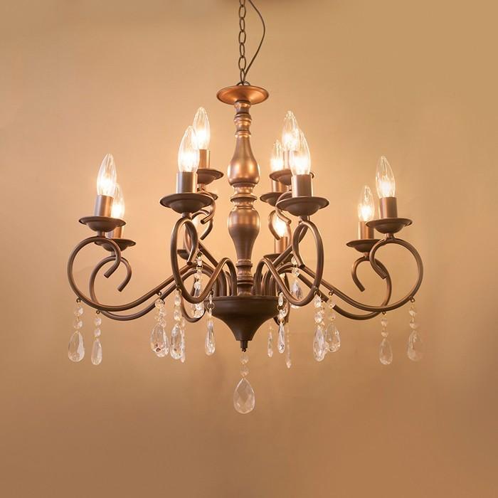 シャンデリア 照明 LED電球対応 天井照明 ノックダウン 12灯 Bianca