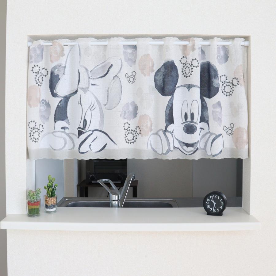 カーテン カフェカーテン ディズニー Disney ミッキー&ミニー peek