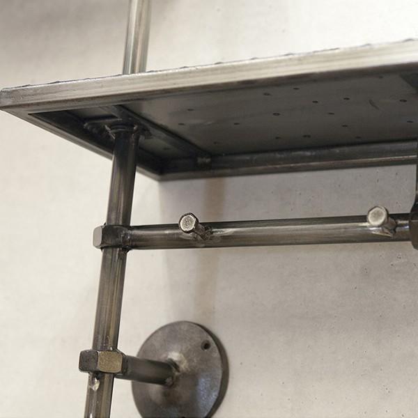 シェルフ ウォール シェルフ 収納 棚 ガレージ鉄板 配管