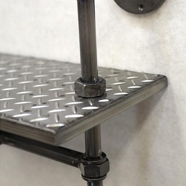 シェルフ ウォール シェルフ 収納 棚 ガレージ鉄板 配管