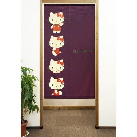 のれん 暖簾 サンリオ ハローキティ レトロカラー 85×150cm 日本製