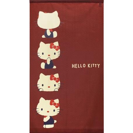 キティ のれん　暖簾　レトロ のれん 暖簾 サンリオ ハローキティ レトロカラー 85×150cm 日本製