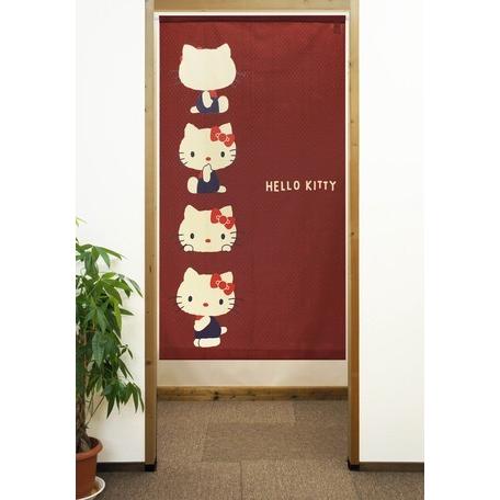 のれん 暖簾 サンリオ ハローキティ レトロカラー 85×150cm 日本製