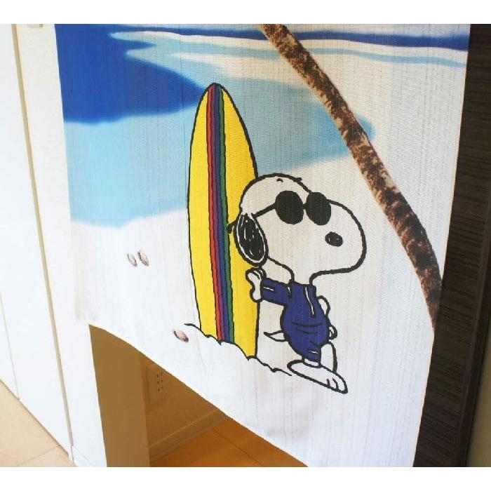 のれん 暖簾 スヌーピー SNOOPY スヌーピーと四季 夏 85×150cm PEANUTS