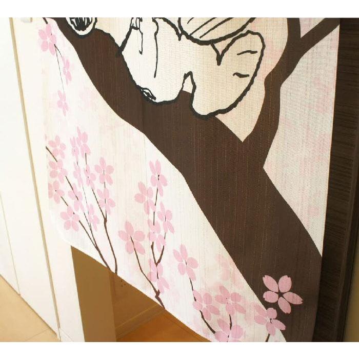 のれん 暖簾 スヌーピー SNOOPY 春の陽気 85×150cm PEANUTS 日本製