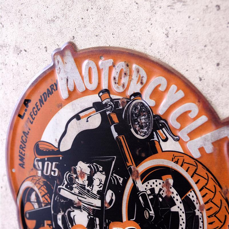 看板　壁面装飾　ブリキ看板　アンティークエンボスプレート　レクト★Cafe Racer　アメリカン雑貨 |  | 04