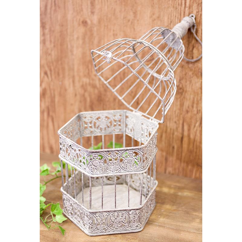 鳥かご ガーデニング 園芸 アンティーク調 2個セット フローリスト