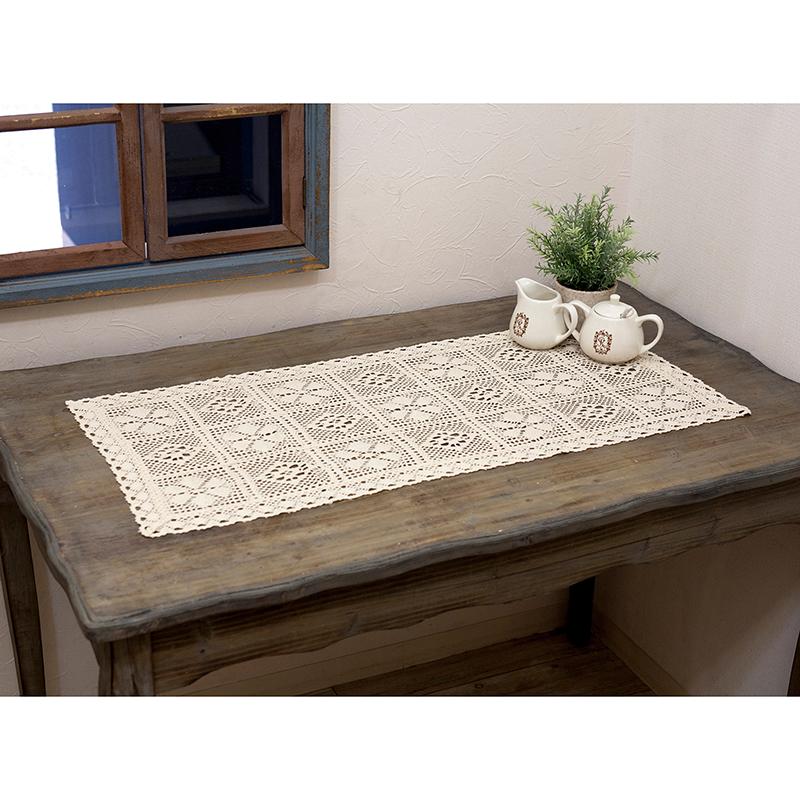 テーブルセンター テーブルクロス コットンレース レクト 40 x