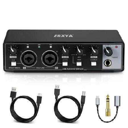 EBXYA 2x2 USB Audio Interface 48V Phantom Power for Recording, and Podcasting, 24Bit/196kHz Professional Audio Mixer XLR/TSR/TS Po :B0B81MZ5DJ:B&ICストア - 通販 - Yahoo!ショッピング