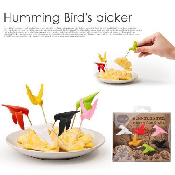 爪楊枝マーカ　 HUMMINGBIRD　PARTY　FORK　SET｜bicasa