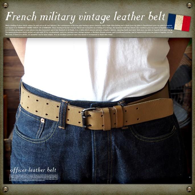 Vintage officer leather belt｜bicasa｜02