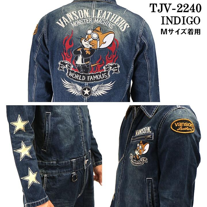 オールインワン VANSON×TOM&JERRY バンソン コラボ トム＆ジェリー ツナギ 作業着 tjv-2240  OCQ1481778826(13640円)