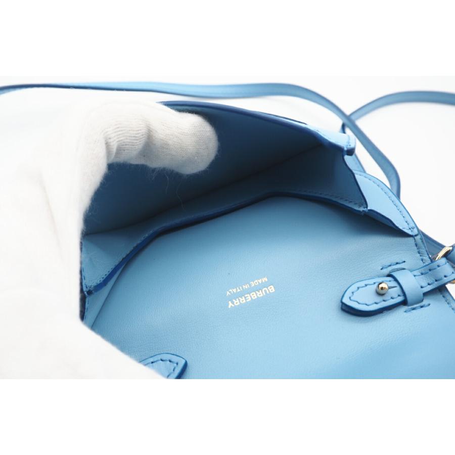 ☆安心の3大保証☆ Aランク ≪BURBERRY バーバリー/ショルダーバッグ≫ 80407361 マイクロ オリンピア レザー ミニ ブルー 極美品 送料無料 ☆安心の3大保証☆ Aランク ≪BURBERRY バーバリー/ショルダーバッグ