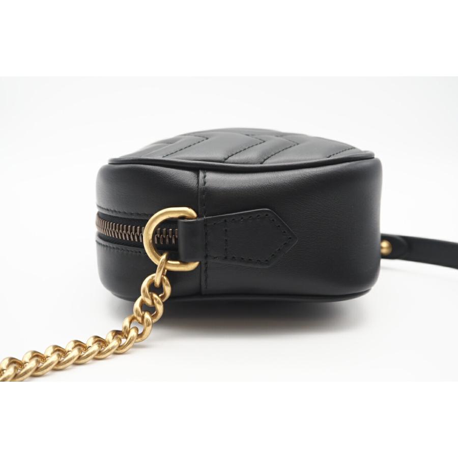 ☆安心の3大保証☆ Aランク ≪GUCCI グッチ/ショルダーバッグ≫ 448065 GGマーモント キルティング レザー ミニバッグ ブラック 極美品 送料無料 ☆安心の3大保証☆ Aランク ≪GUCCI グッチ/ショルダーバッグ≫ 448065