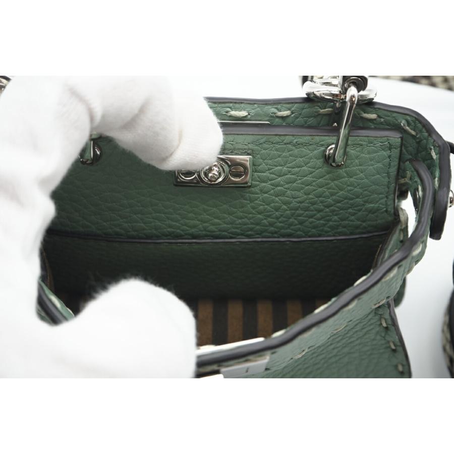 FENDI セレリア ピーカブー アイシーユー プチ モスグリーン ショルダー FENDI ☆3日以内返品可☆ フェンディ セレリア ピーカブー ISeeU