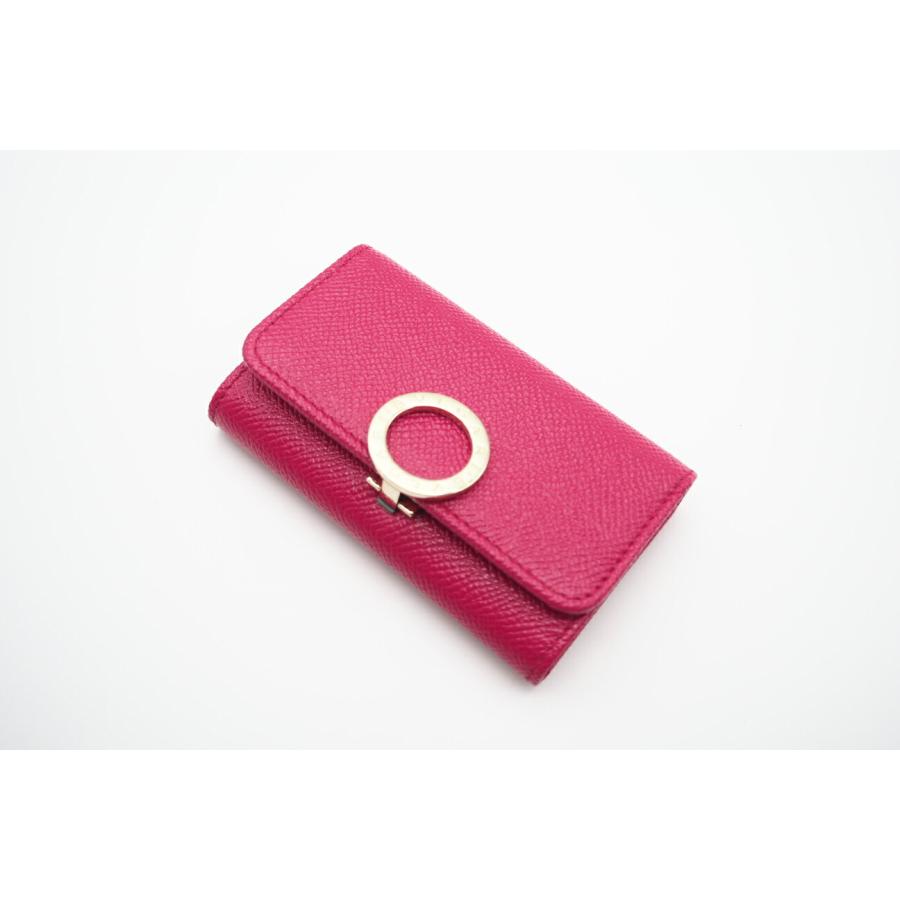 新品 未使用 ブルガリブルガリ ロゴクリップ  6連キーケース ピンク ロゴ金具 BVLGARI ☆3日以内返品可☆ ブルガリ ブルガリブルガリ ロゴ