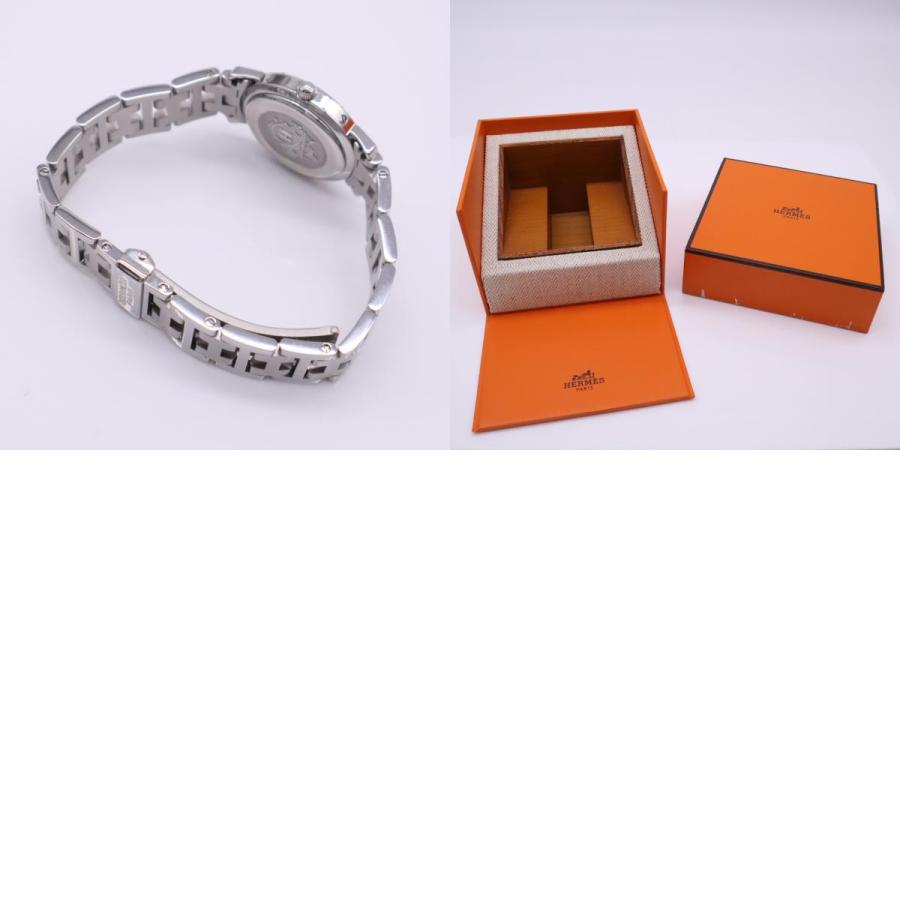 ★3日以内返品可★ 美品 HERMES エルメス クリッパー 腕時計 クオーツ ステンレススティール 文字盤 ピンク 稼働 | HERMES | 09