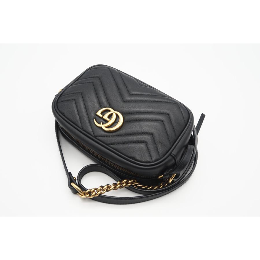 ★3日以内返品可★ 美品 GUCCI グッチ GGマーモント キルティング ミニバッグ 448065 ショルダーバッグ ブラック | GUCCI | 02