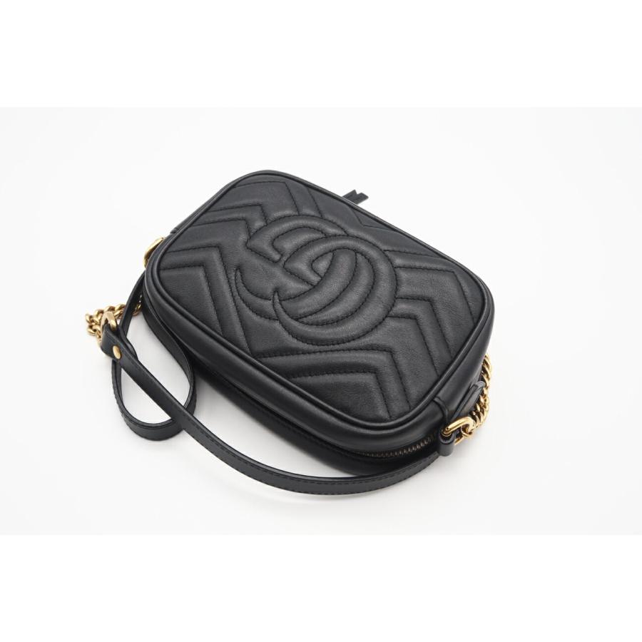 ★3日以内返品可★ 美品 GUCCI グッチ GGマーモント キルティング ミニバッグ 448065 ショルダーバッグ ブラック | GUCCI | 03
