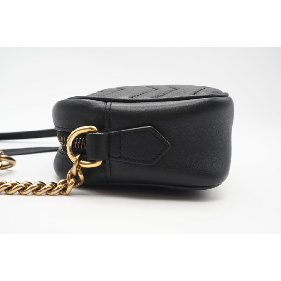 ★3日以内返品可★ 美品 GUCCI グッチ GGマーモント キルティング ミニバッグ 448065 ショルダーバッグ ブラック | GUCCI | 04